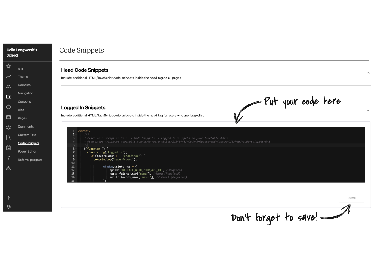 Customer profile user interface