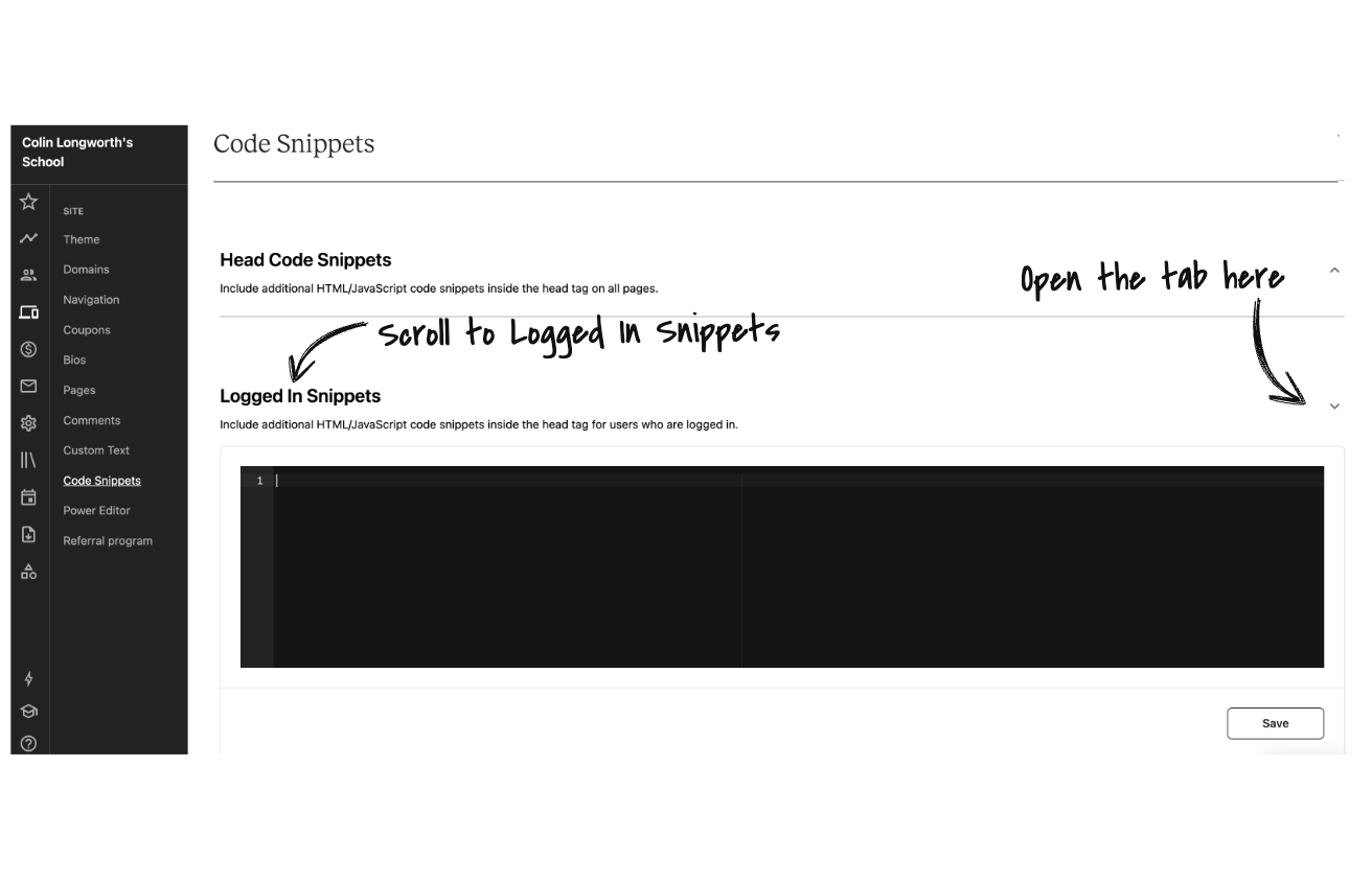 Customer profile user interface