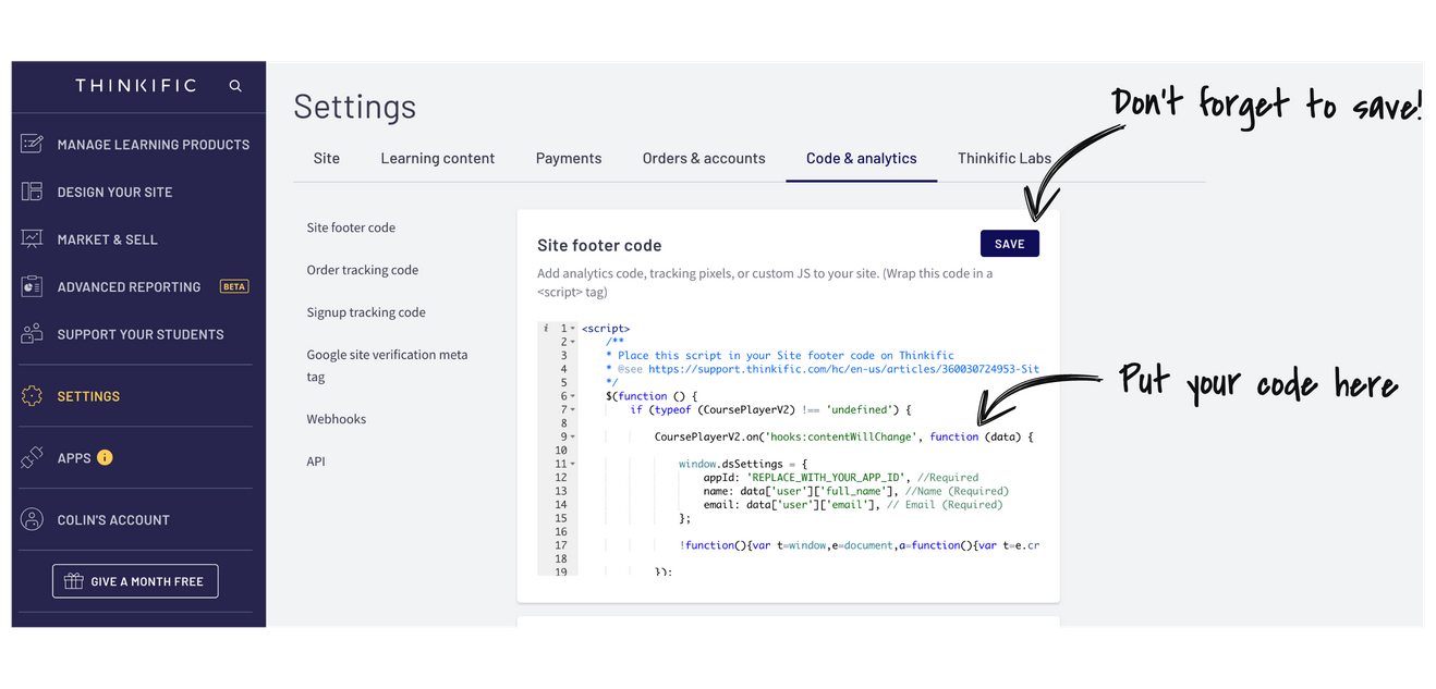 Customer profile user interface