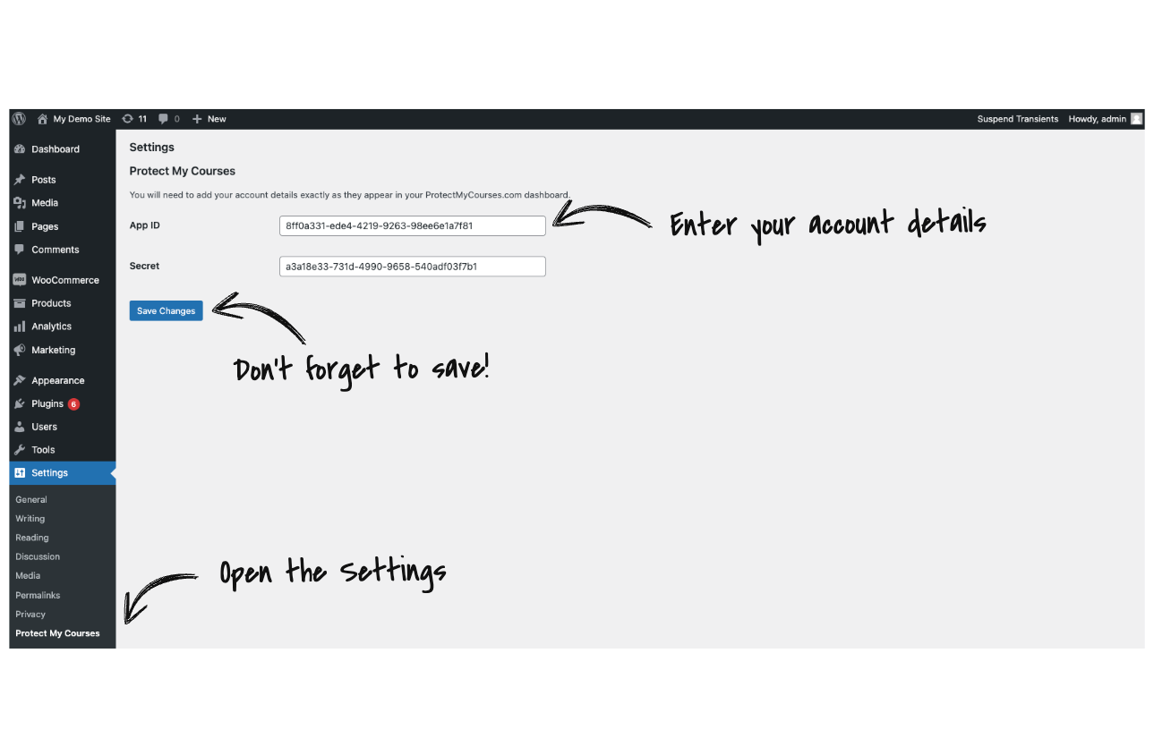 Customer profile user interface